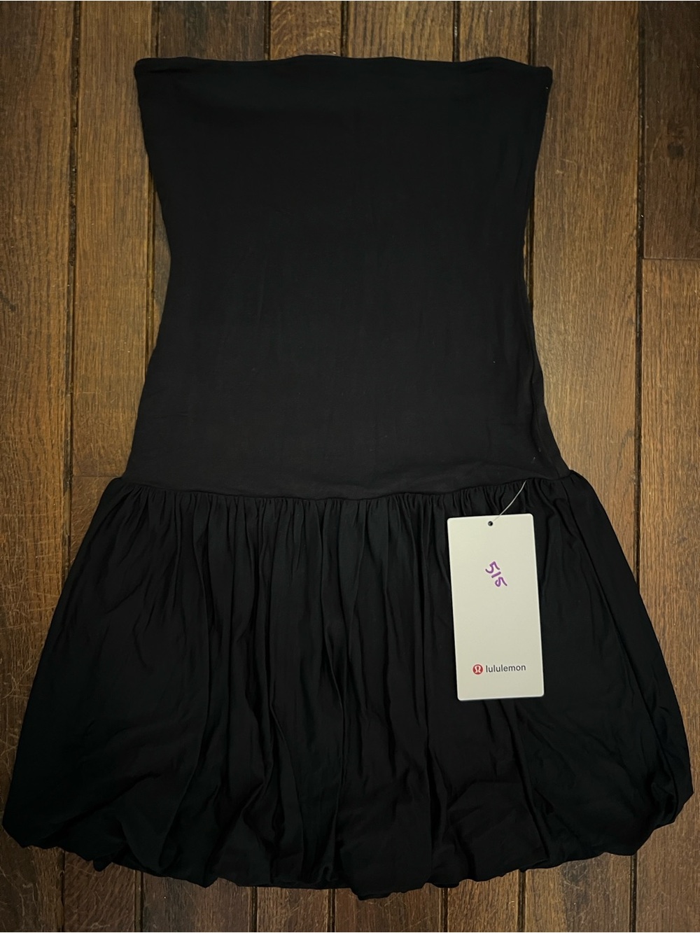 Lululemon Black 2-in-1 Bubble Hem Mini Dress and Skirt Size XS NWT New With Tags